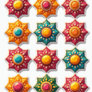 Mandalas & Rangoli - Sticker Sheet v33